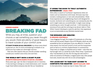 Breaking fad: Travelling outside your comfort zone travel outside your comfort zone